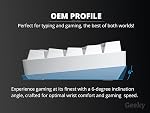 Geeky GK61 SE 60% | Mechanical Gaming Keyboard | 61 Keys Multi Color RGB LED Backlit for PC/Mac Gamer | ANSI US American Layout (White, Mechanical Red)