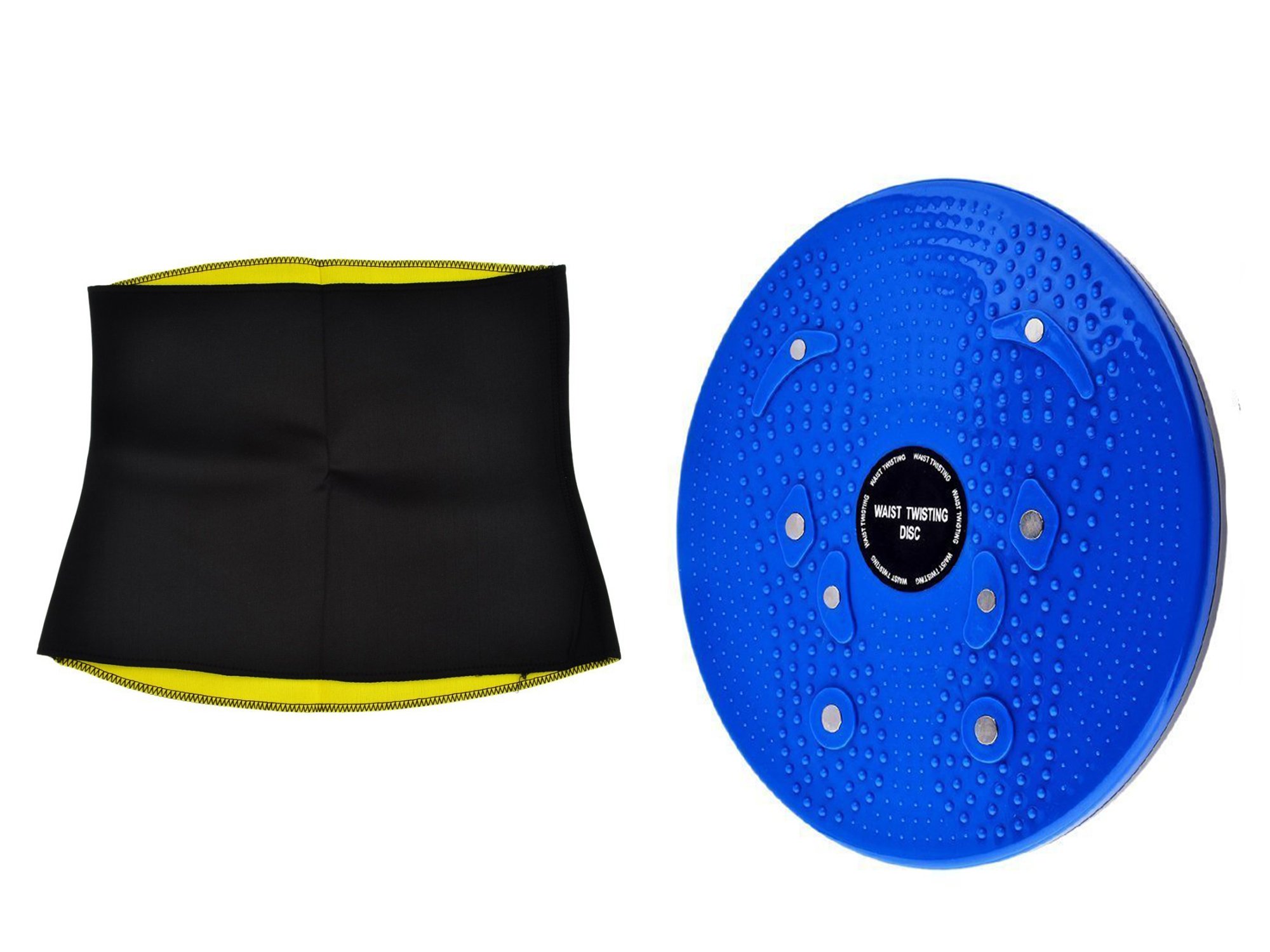 Virtual World Multypurpose 4 in 1 Ab Tummy Trimmer Double Steel Spring for Weight Loss with Hot Shaper Slimming Belt Free Size