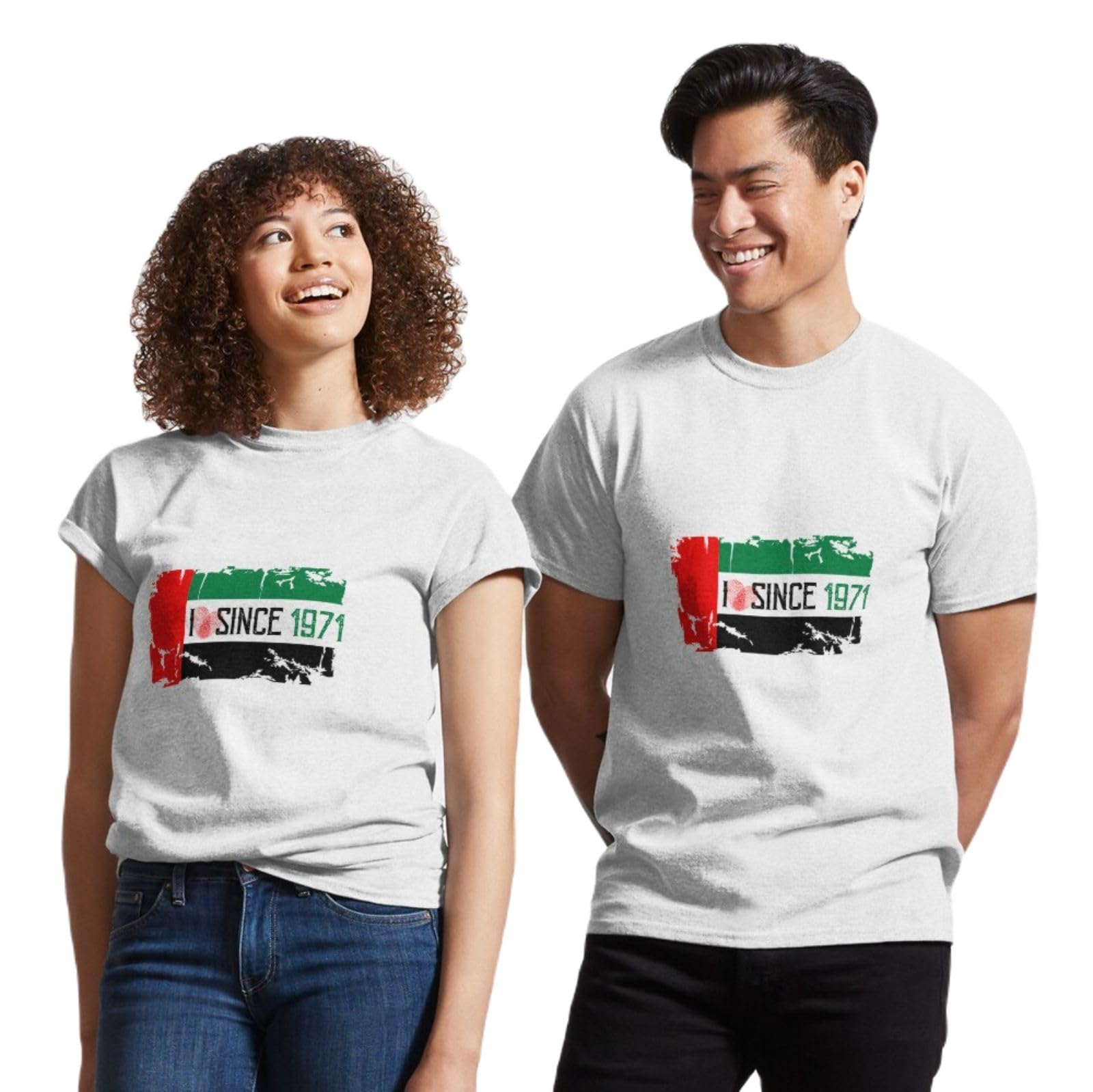 GenericUAE Tee Shirt I UAE Tee Shirt Since 1971 T-Shirt Tshirt Tee T Shirt (White)