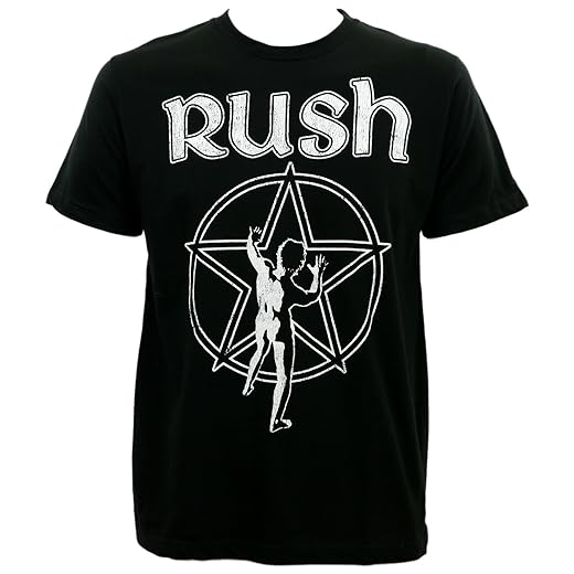 Rush Starman Logo T-Shirt - Black (Large)