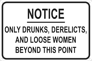 TammieLove - Targa in Metallo con Scritta No Alcohol Beyond This Point, 20 x 30 cm