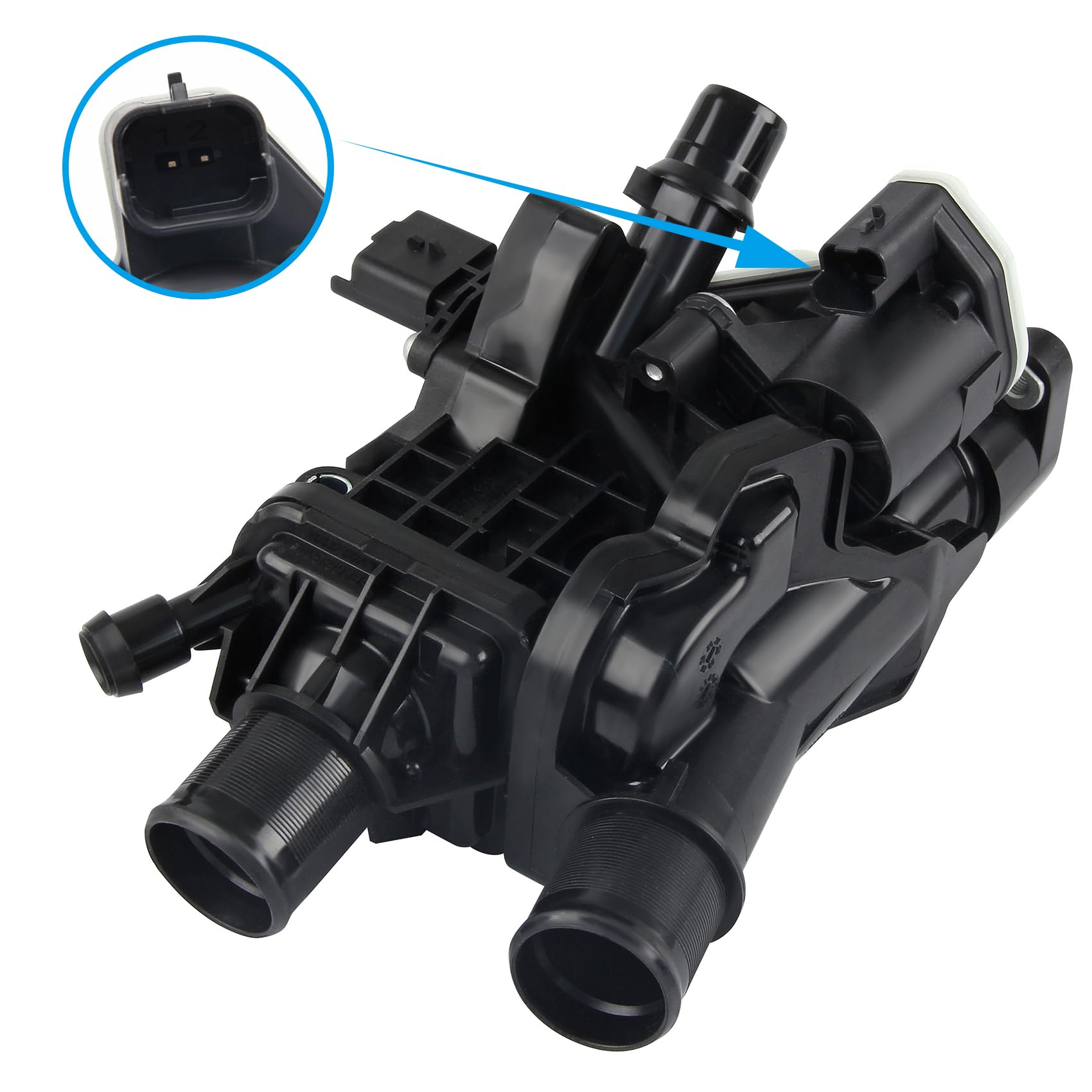 DOCAS Compatible con Citroën C4 II C5 III DS4 Compatible con Ford C-MAX II Focus III Compatible con Opel VIVARO Compatible con Peugeot 308 508 3008 5008 2.0 BlueHDi Termostato de motor 9804160380 | C4 II C5 III DS4 JUMPER 2.0 BlueHDi Ford C-MAX II Focus I
