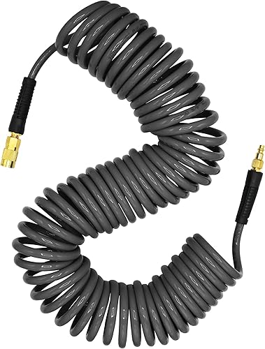 YOTOO Manguera de aire de retroceso de poliuretano de 38 pulgadas de diámetro interior por 50 pies de largo con restrictor de curva, acoplador