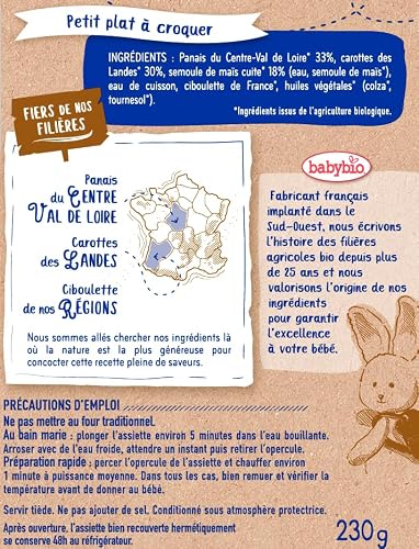 Plat Bébé Du Soir Dès Panais Polenta Carotte Bonne Bio Babybio 'assiette De - vue 4