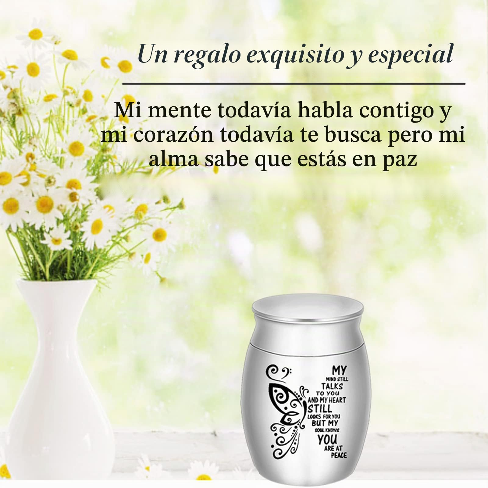 Urnas pequeñas para Cenizas – Juego de 4 Mini urnas de Aluminio de 4 cm de Alto, para Cenizas de Humanos y Mascotas, para Guardar Cenizas