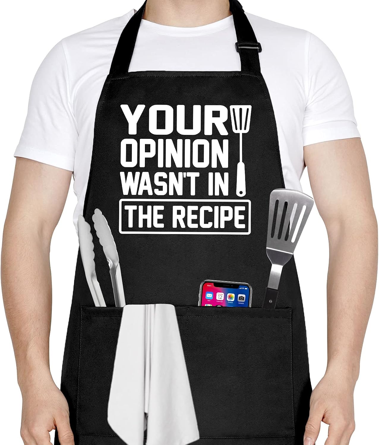 IDEAPRON Funny Apron for Men Women Your Opinion Wasn't In