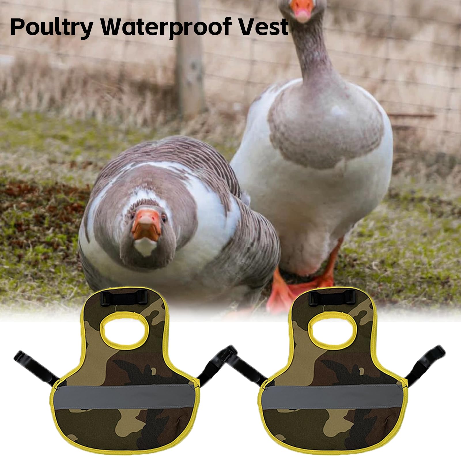 Giocattoli Pollo Sella pet Giubbotto Riflettente, Vestiti di Gilet Riflettente per Animali Domestici, Regolabili, Grembiule da sella Galline, Cinghie Elastich Gallina Costume (mimetico)