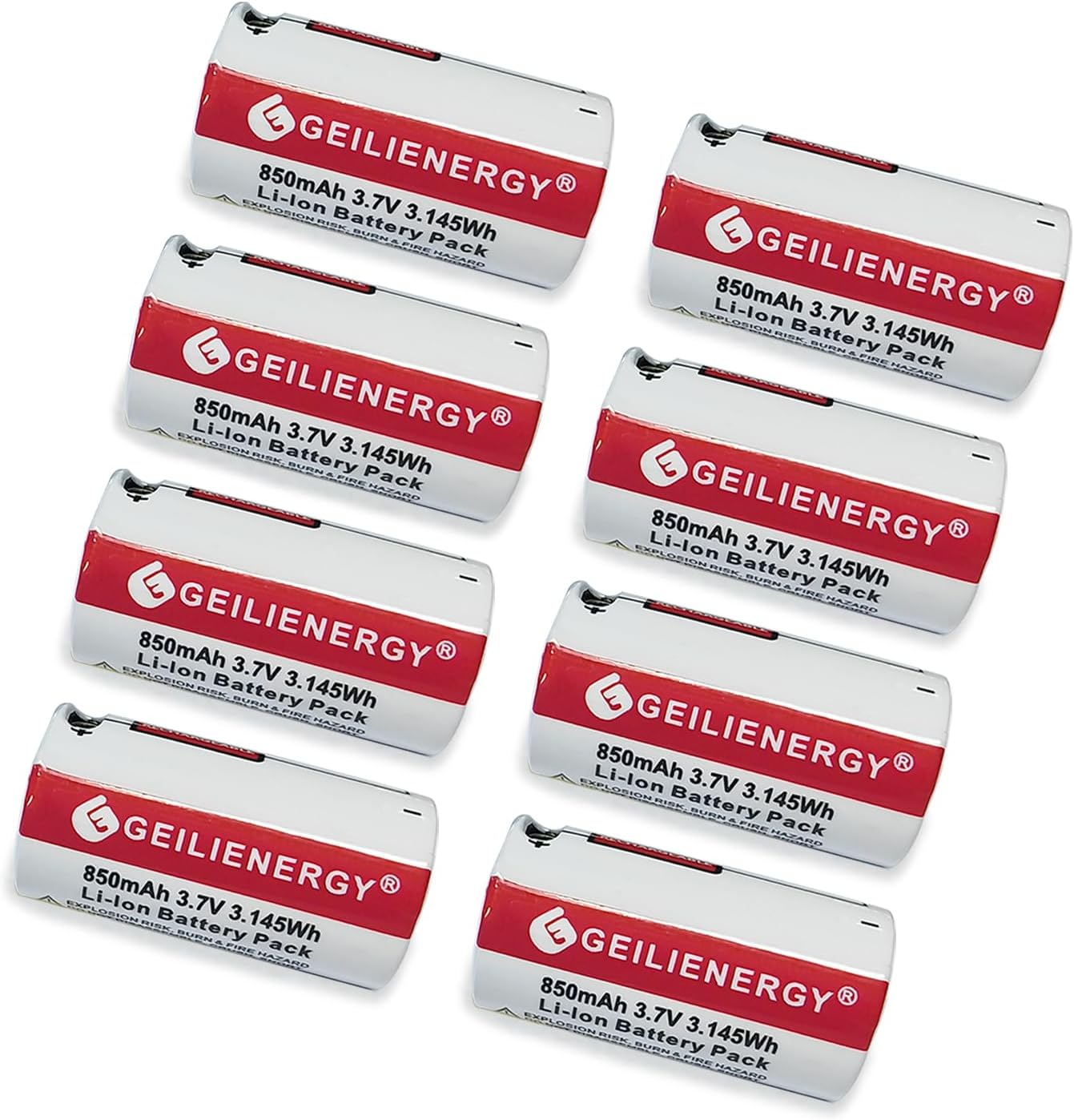 3.7V 850mAh Rechargeable Compatible with Streamlight SL-B9 Flashlight-8 Pack