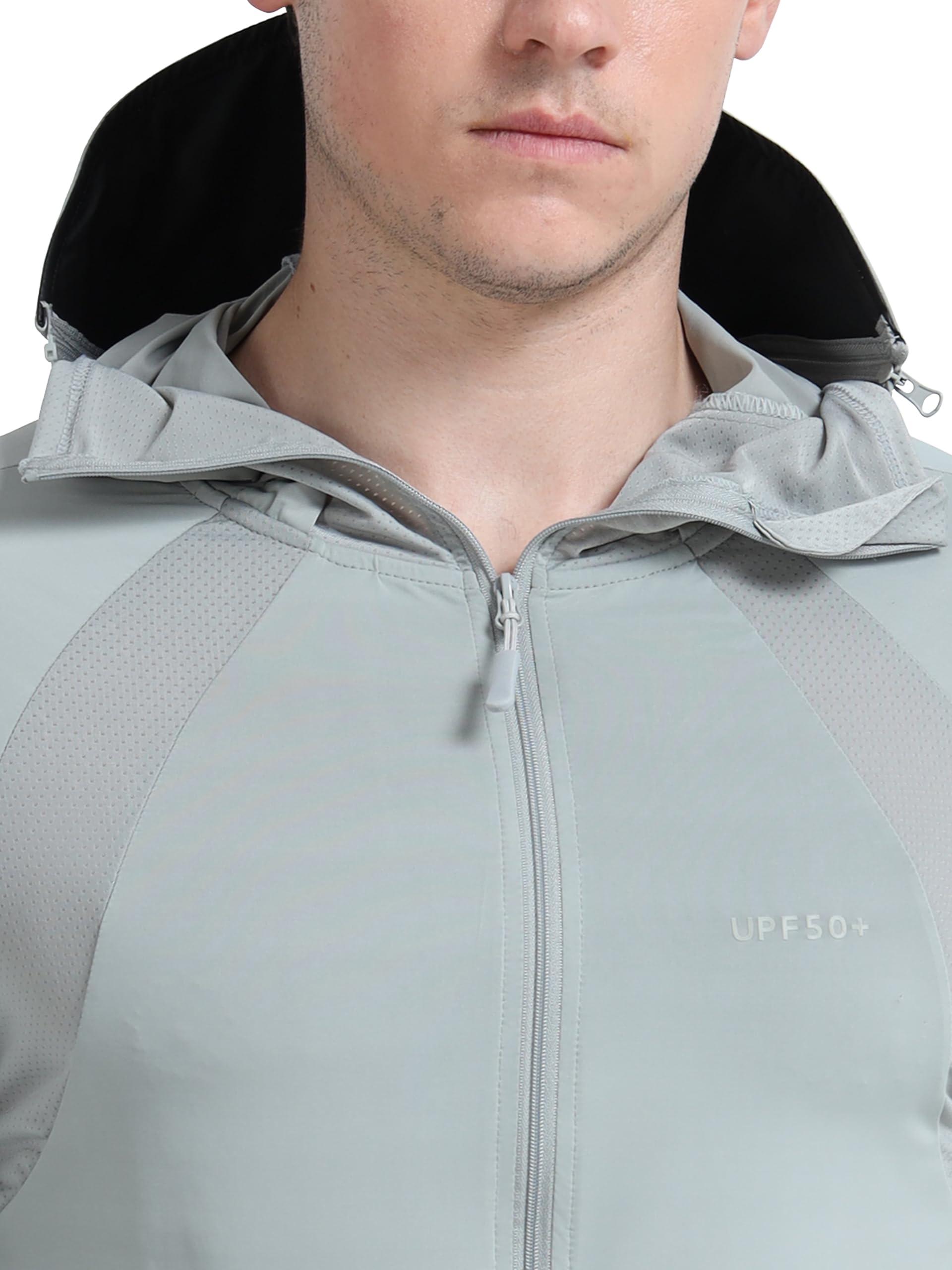 FABSPORTS Men's Nylon Standard Length UV Protection Sun Screen Jacket, Sun Protection Clothing, Lightweight with UPF 50+ for Outdoors, Green, Medium - Image 7 thumbnail