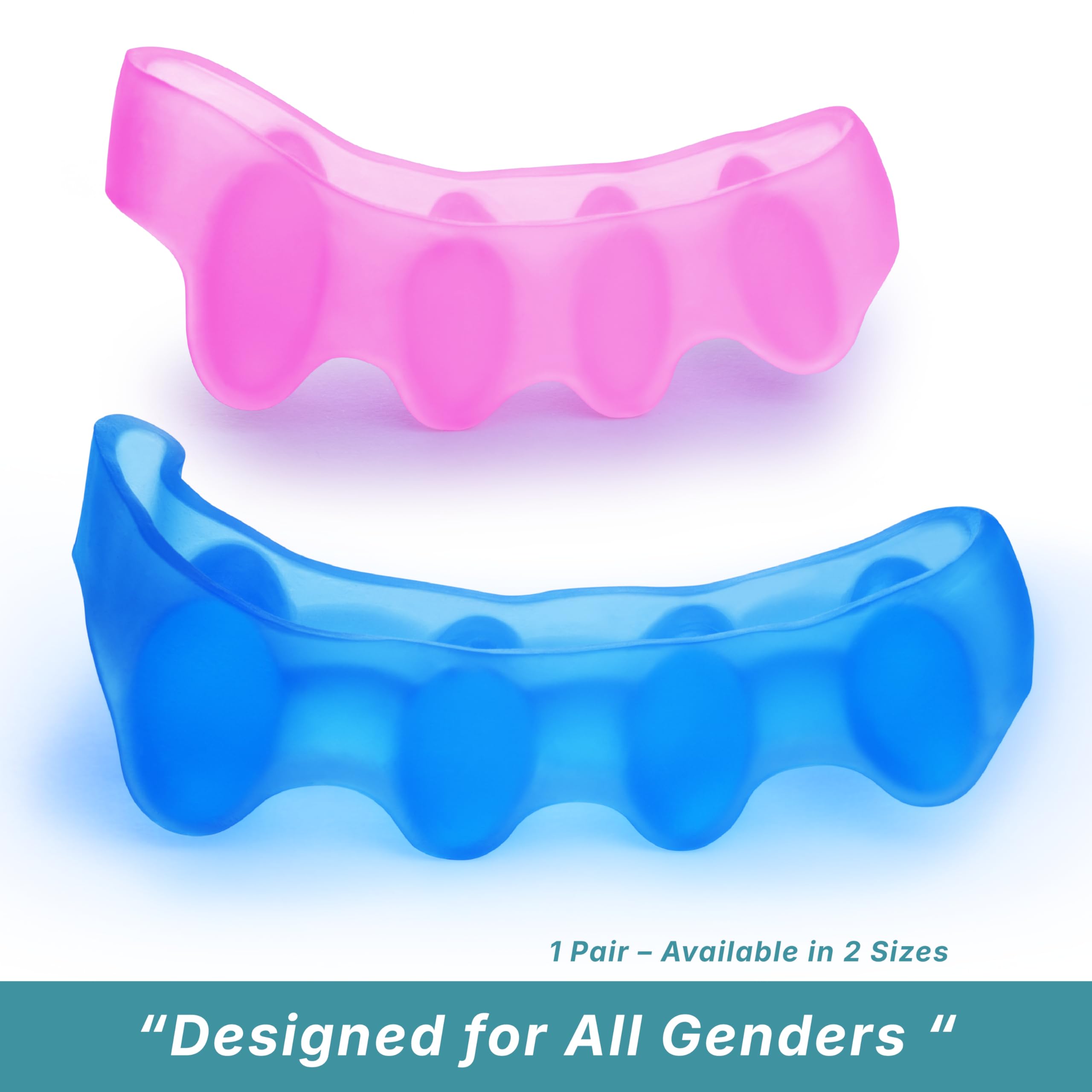 TEGA Séparateurs d'orteils et entretoises pour homme et femme – Redresseur d'orteils en silicone pour correction des oignons, fasciite plantaire et soulagement des orteils en marteau – Restaure la