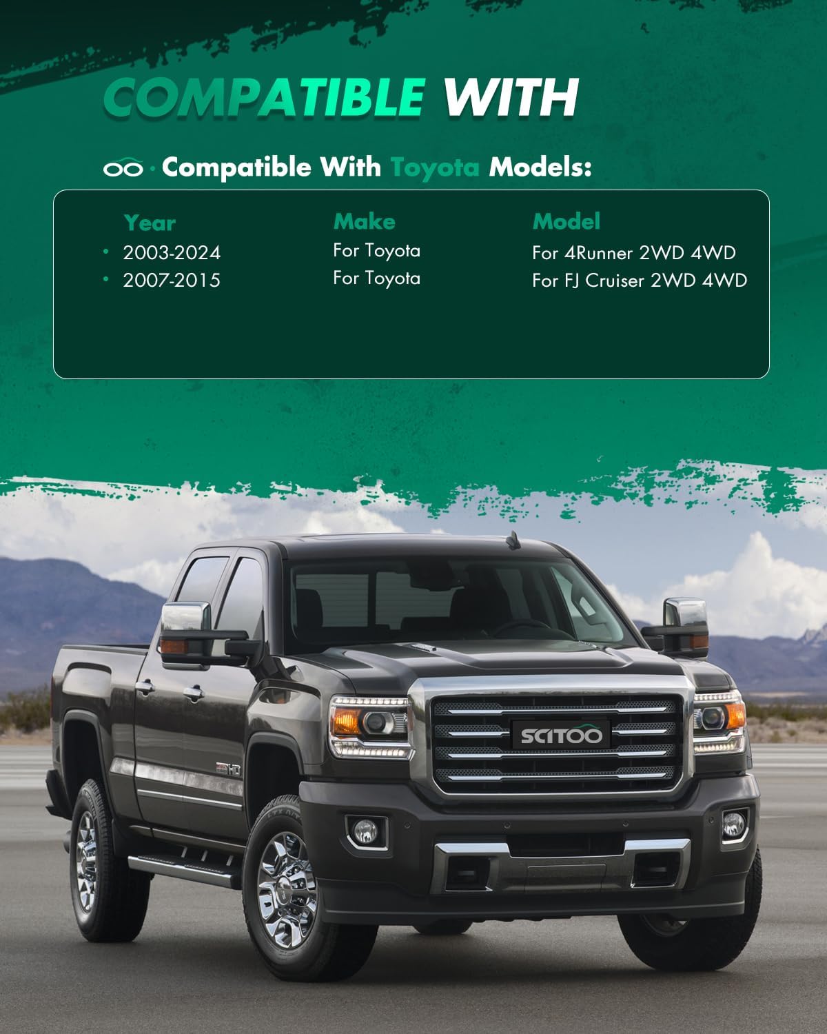 SCITOO Leveling Lift Kit fit 2003-2023 for Toyota for 4Runner 2WD 4WD | 2007-2014 for Toyota for FJ Cruiser 2WD 4WD 3" Front 2" Rear Lift Kit