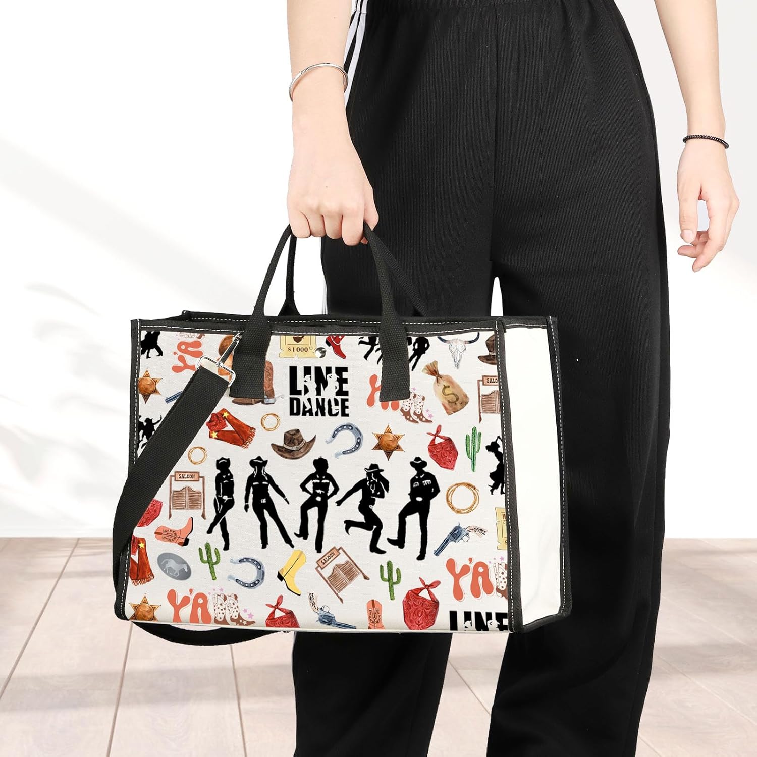JNIAP Line Dance Crossbody Bag Country Music Line Dancing Gifts Line Dancer Shoulder Bags Line Dance Lover Gifts