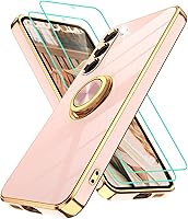 Vista 133 de Gritup Funda para Samsung Galaxy A14 5G: Funda para Samsung A14 2 piezas, protector de pantalla, soporte de anillo de rotación de 360°, soporte