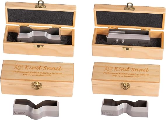 Dumbbell and Straight Section Shape Cutter for ASTM/ISO/JIS Standards for Rubber Specimen Test utilizing Tensile Testing Machine Made by Wire-Cut EDM and Quenching (ISO 37 - Type 4)