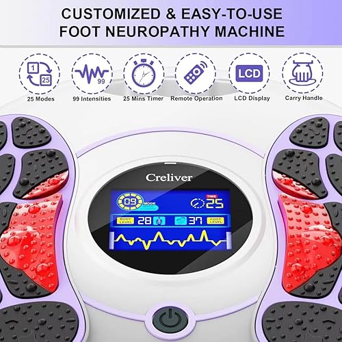 Miniatura 3 de Creliver EMS & TENS Foot Circulation Stimulator - Electric EMS Foot Massager for Circulation and Pain Relief, FSA HSA Approved Products, 25 Modes 99