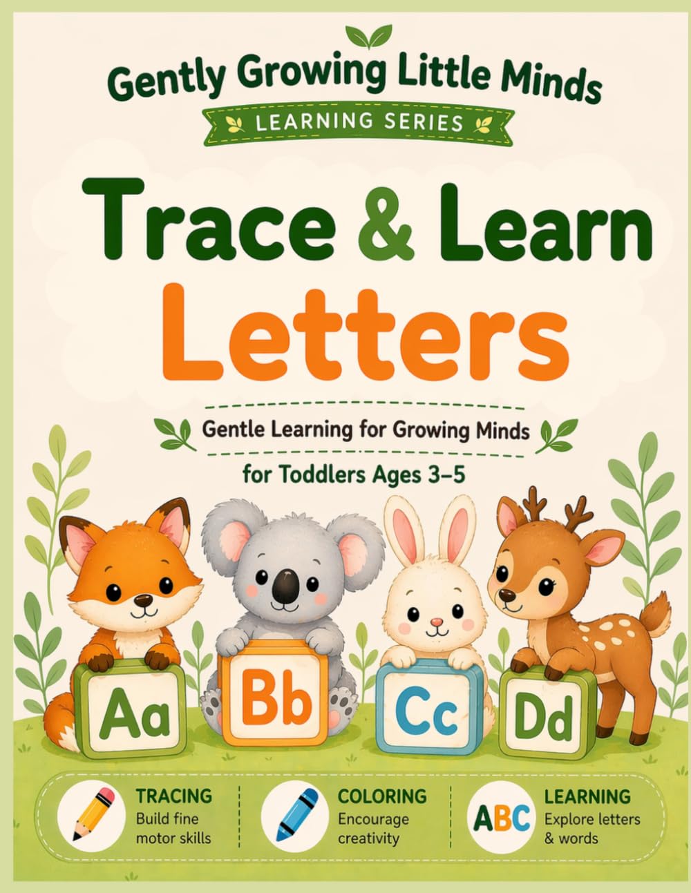 Trace & Learn Letters: Gentle Learning for Growing Minds. Alphabet Tracing practice for Little Hands- Learn the Alphabet, Improve Motor Skills & Enjoy ... book Ages 3-5. (Gently Growing Little Minds)