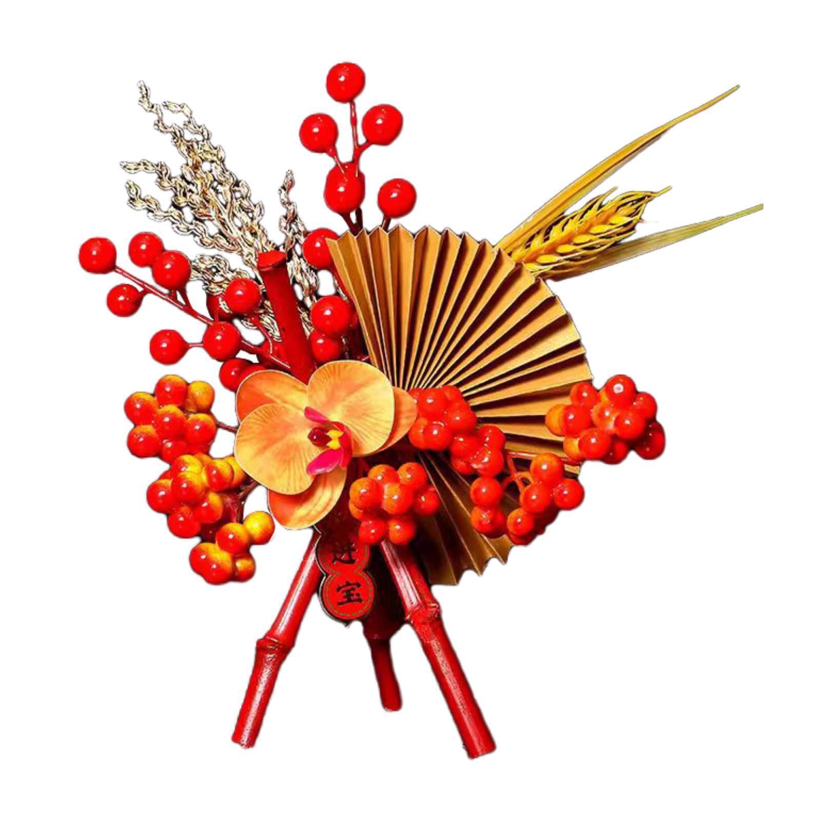 PIXZCSA Spring Festival Sculpture Bamboo Ornament Cafe Cabinet Bedside Table Decoration Chinese New Year Statue Bookshelf