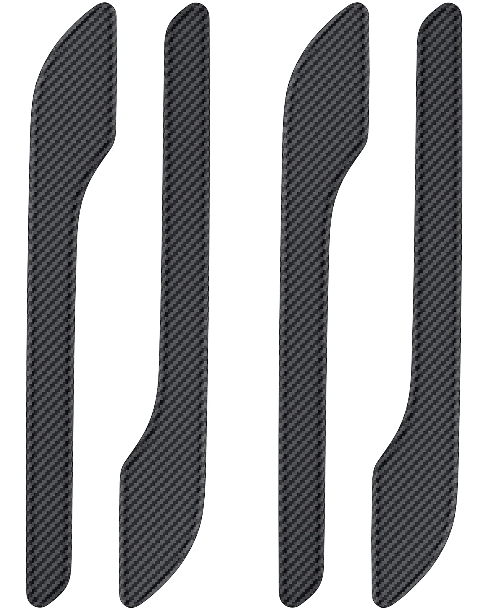 KASTWAVE Carbon Fiber Door Handle Protector for Tesla Model 3 / Y, Anti-Scratch Stickers, Retrofit Decor Accessories