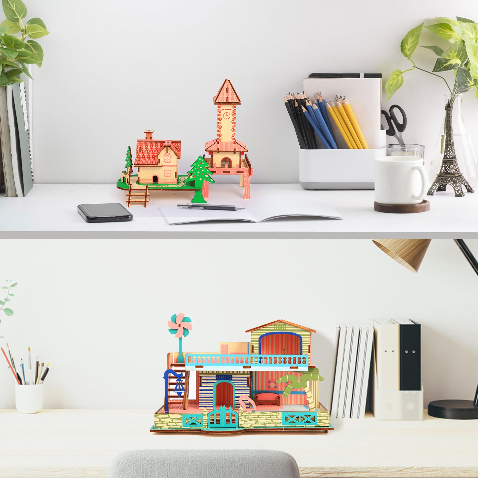 3D Wooden Puzzle,3D Architectural Model Building Set for Teens and Kids Ages 8+,Coffee Table Decor,Arts and Crafts for Kids. (Classic)