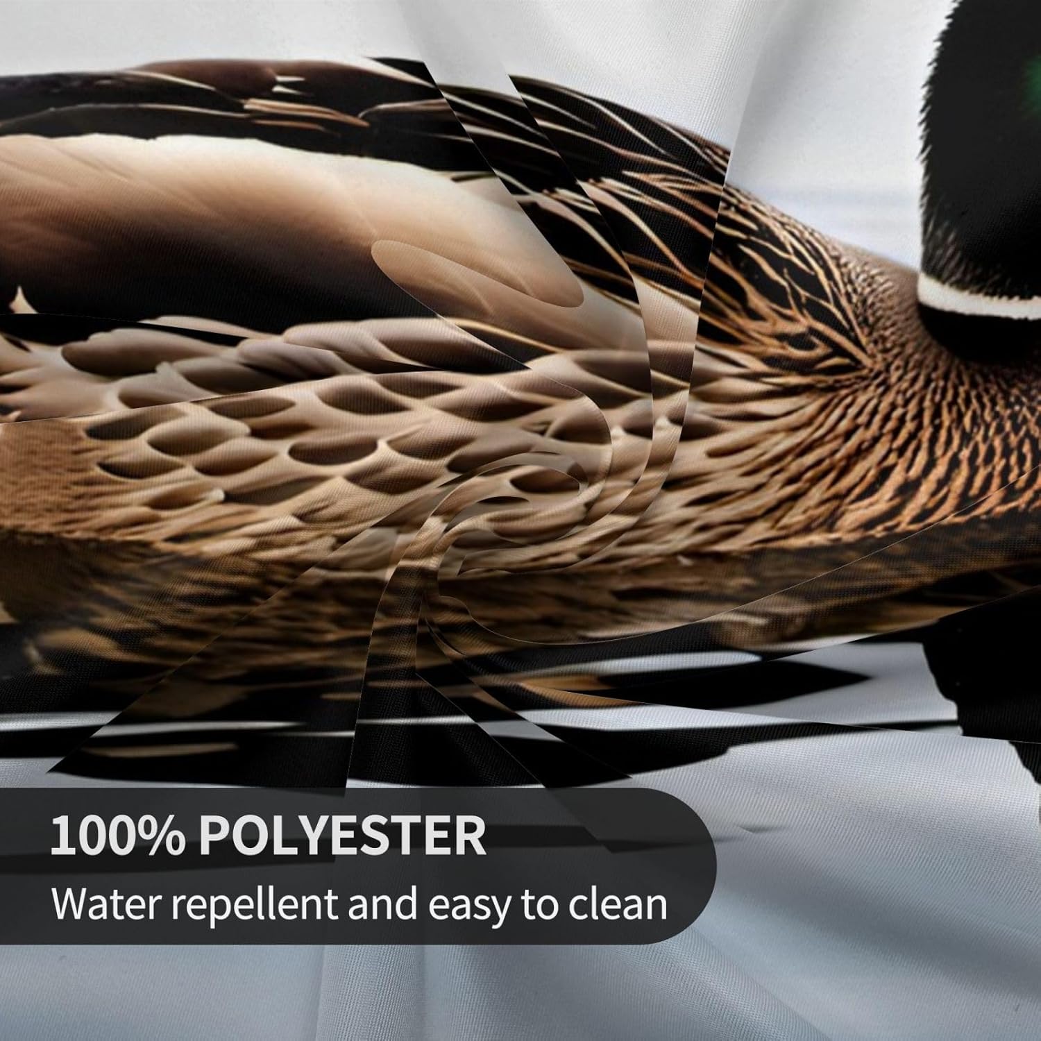 Domestic Duck Print Wrinkle Free Dining Table Cover for Birthday Party Farmhouse Tablecloths Up to 60 x 60 Inches