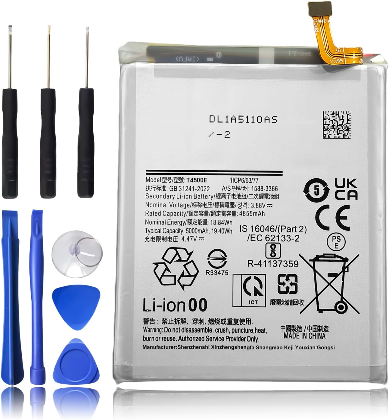 5000mAh EB-BS938ABY Replacement Battery Compatible with Samsung Galaxy S25 Ultra SM-S938B SM-S938U SM-S938U1 SM-S938W SM-S938E with Tools