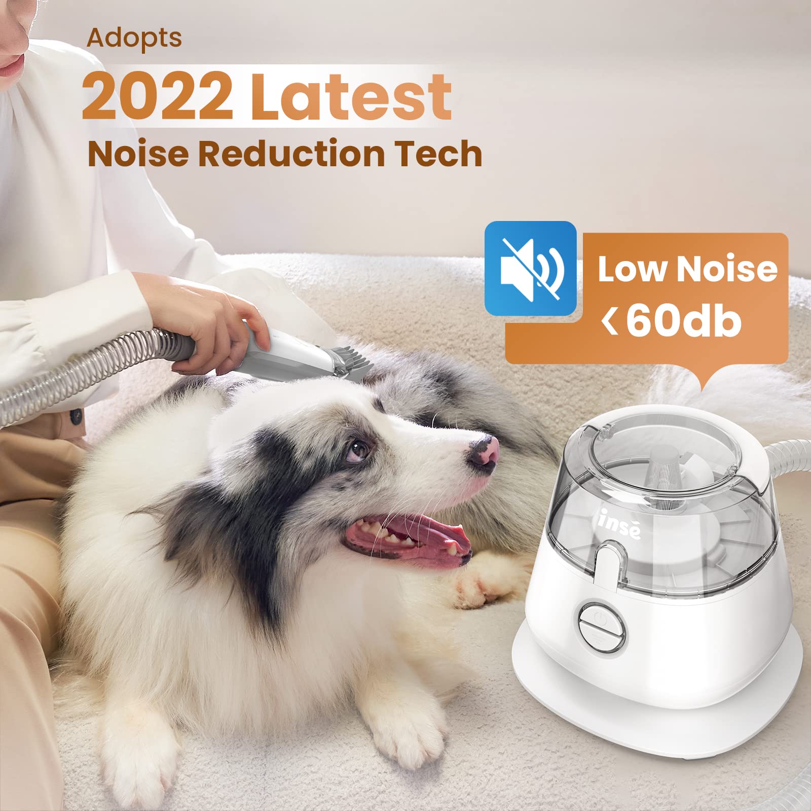 【からお】 INSE P20 Pro Dog Grooming Kit， Low Noise Dog Grooming Clippers