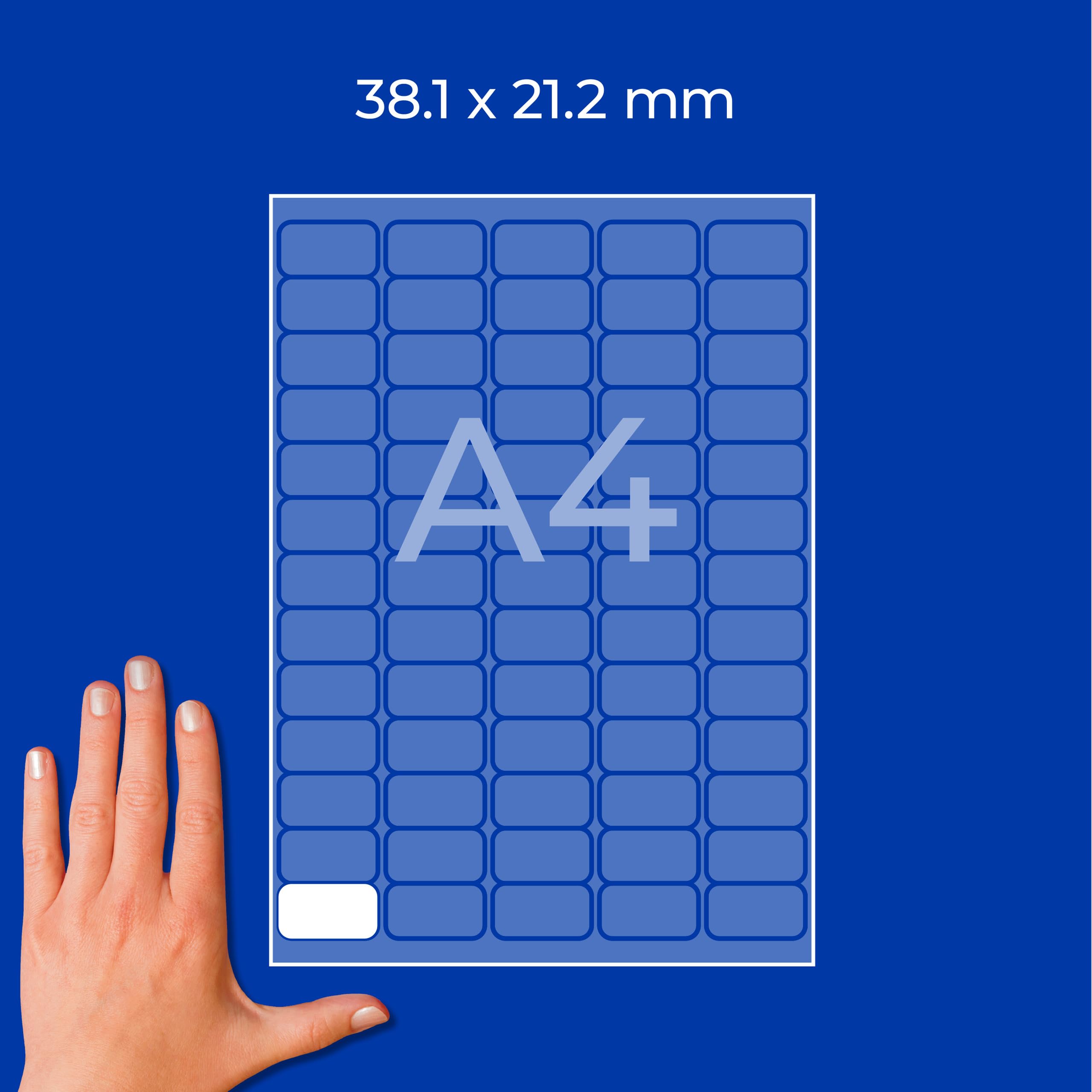 AVERY Zweckform L7651-100 Adressetiketten/Adressaufkleber (6.500 Etiketten mit ultragrip, 38,1x21,2mm auf A4, bedruckbar, selbstklebend, für Absenderetiketten, Papier matt) 100 Blatt, weiß