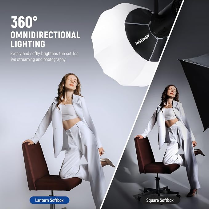 Neewer Softbox Linterna 26"/65cm con Montura Bowens y Nylon Liviano miniatura 3