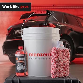 menzerna MZ Wash I Car Wash 1L I Premium Car Shampoo to Remove Dust, Dirt and Grime I Car Soap to Prep for Buffing & Polishing Compounds I Quick Dry and High Shine Finish I with a Tropical Scent
