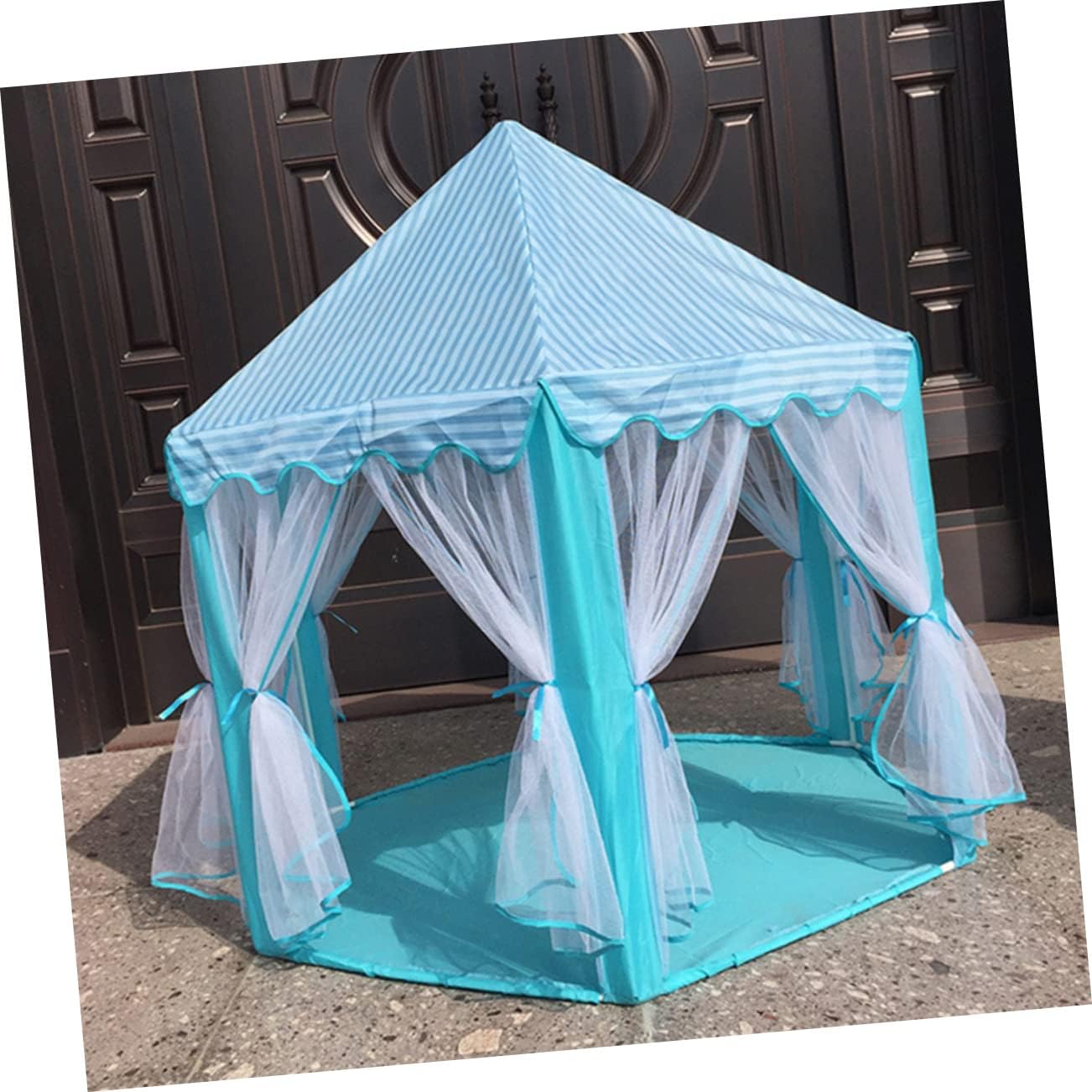 MERRYHAPY Hexagon Princess Play Mat Soft Plush Rug for Room Decorative Tent Carpet for Nursery Bedroom Playroom and Living Room Stylish Design