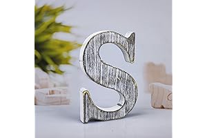 4 Inch Wood Letters - Rustic Wall Decor and Craft Essential