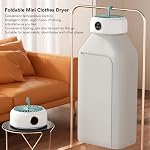 Portable Clothes Dryer - Compact Foldable Mini Laundry Dryer with Dry Bag, Quick Drying Electric Clothes Drying Machine for Travel, RV, Home (US Adapter)