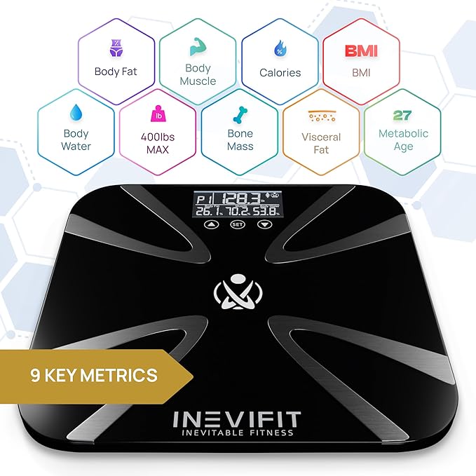 Báscula Corporal INEVIFIT Digital con Medición de Grasa Corporal miniatura 2
