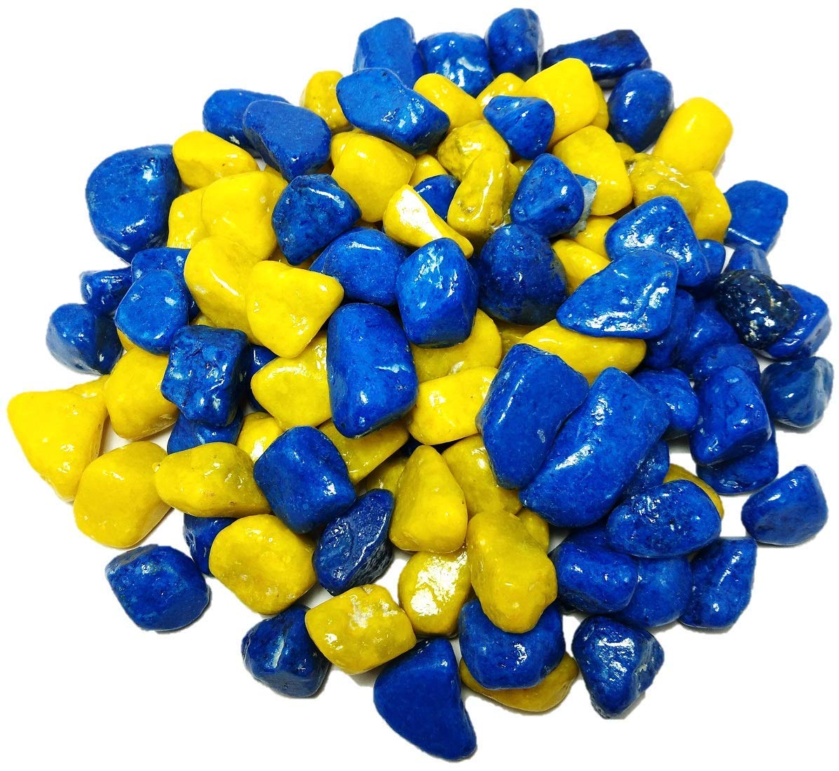 DS1 Yellow & Blue Colored Pebbles/gravels/Stone for Garden, Aquarium, Table, vase, Fountain, 450 gm (B085B1R3YP) Amazon Price History, Amazon Price Tracker