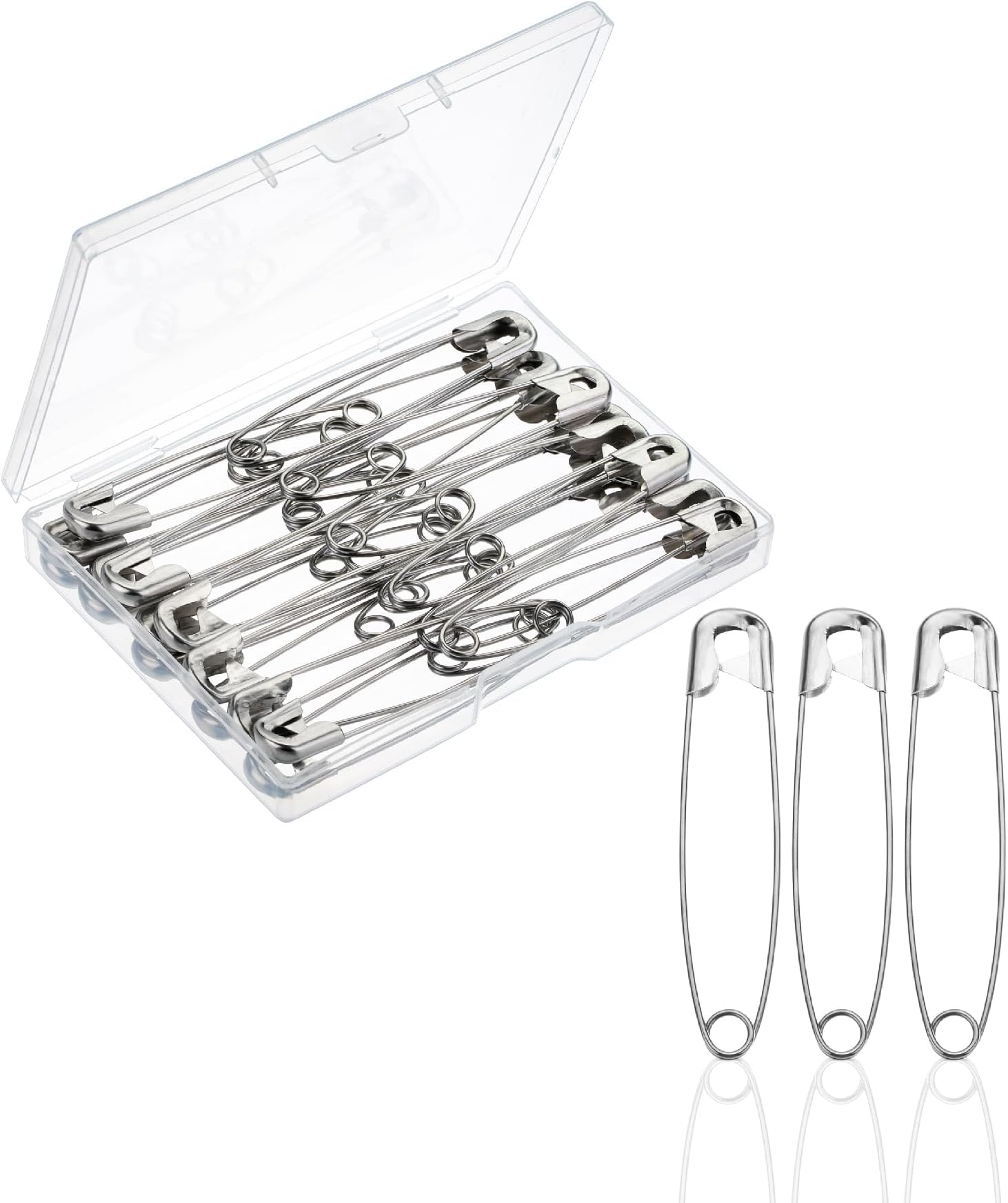 Mr. Pen - Oversize Safety Pins, 3 Inch, 30 Pack, Heavy Duty