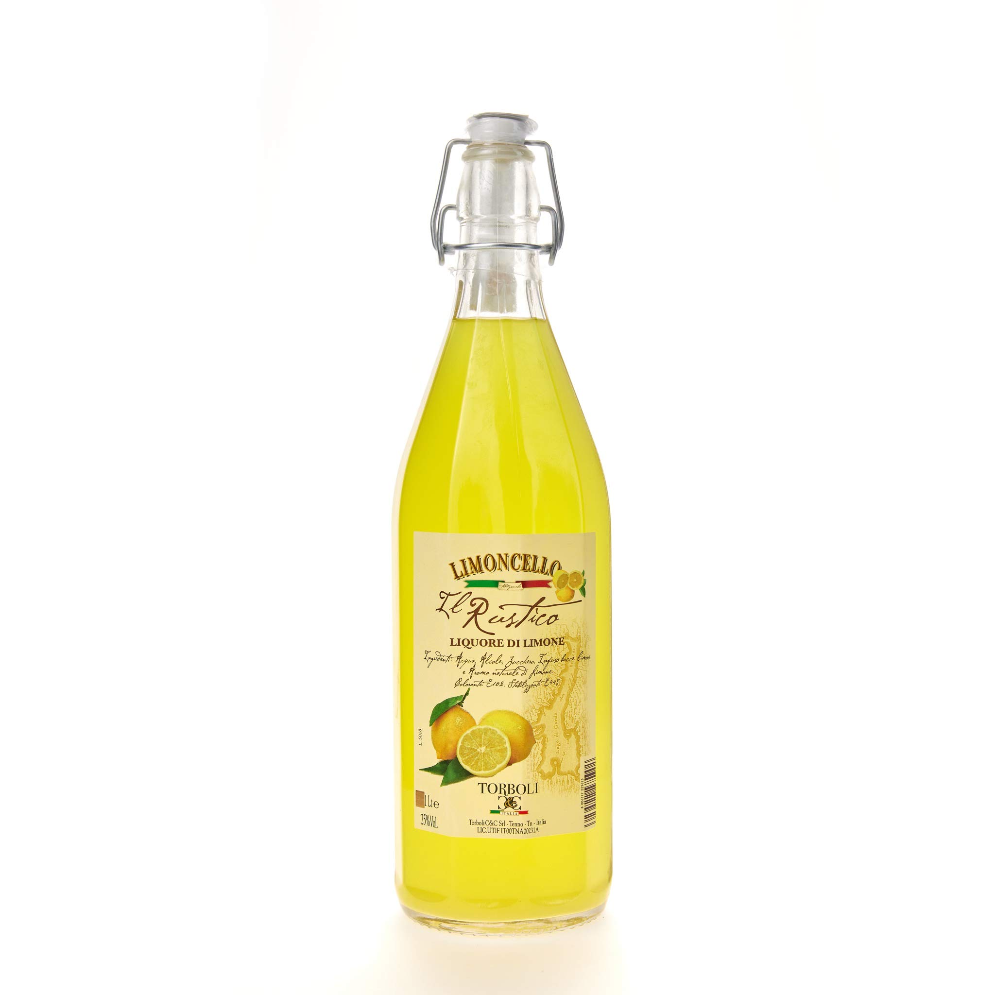 Torboli Limoncello"Il Rustico" | Zitronenlikör | Lemon | Zitrone Likoer | Dessert | Italienische Spirituosen (1,0l)