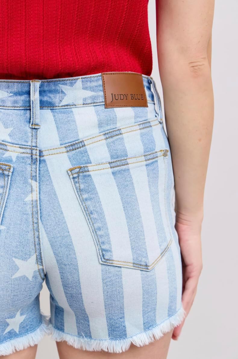 Judy Blue Stars and Stripes Denim Shorts by Ivory GEM