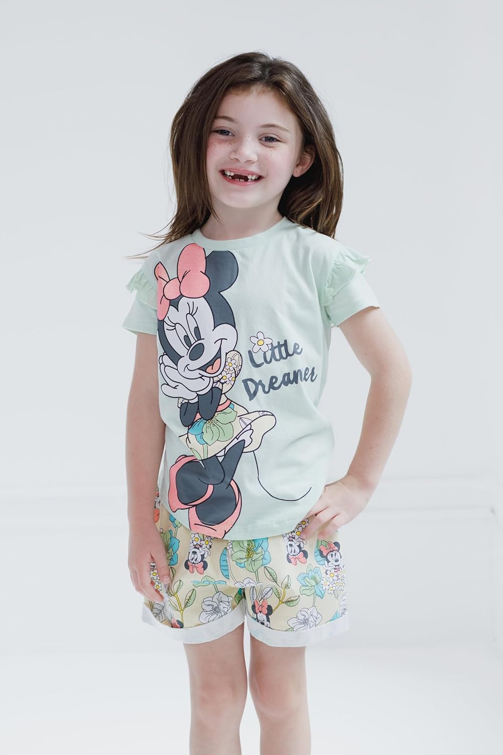 Disney Minnie Mouse T-Shirt and Twill Shorts Outfit Set Infant to Big Kid Sizes (12 Months - 10-12) - Image 2