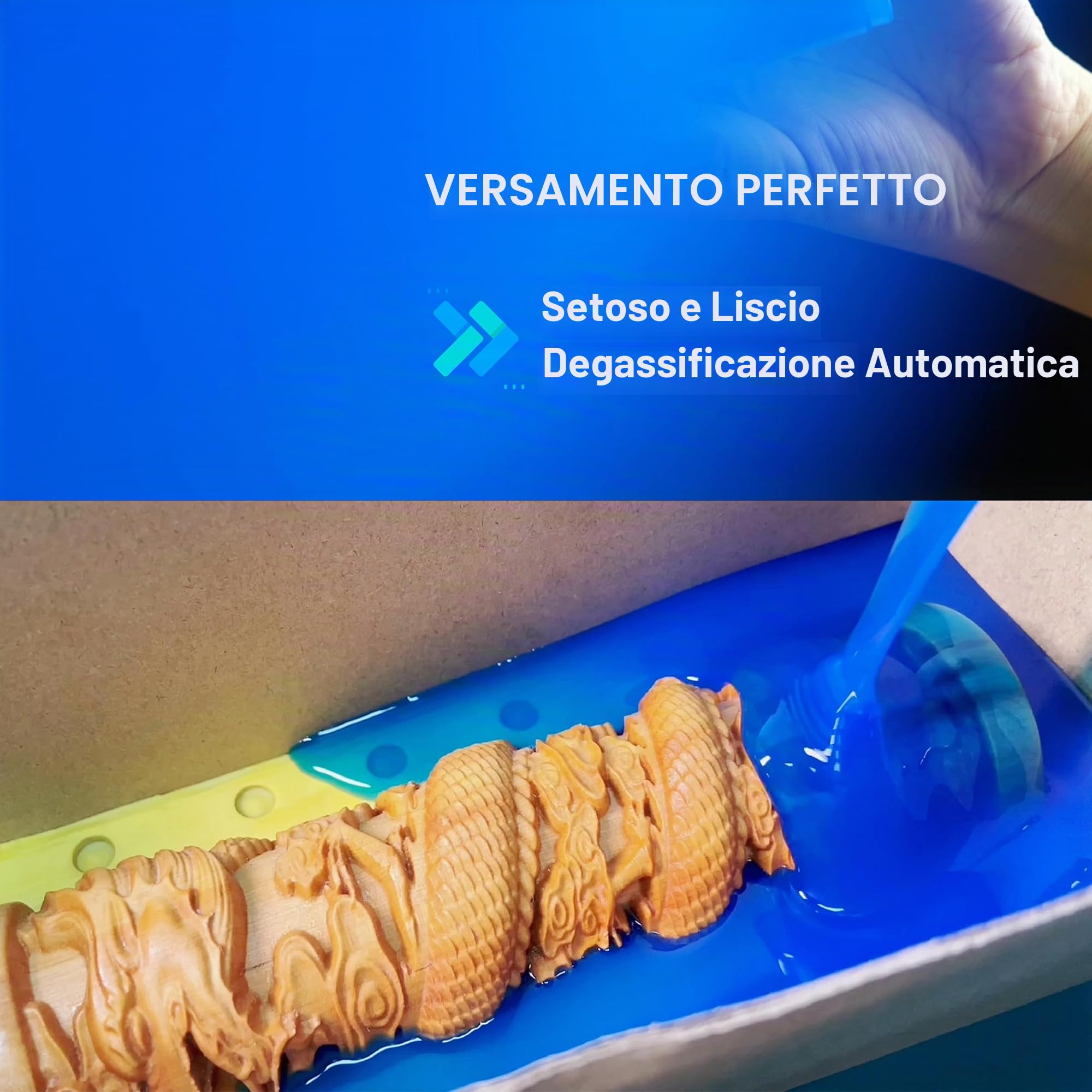 BBDINO Kit per la creazione di stampi in silicone, 30 A, in silicone liquido per la realizzazione di stampi da 1100 g, gomma siliconica a polimerizzazione rapida, 1:1, ideale per colata di resine e