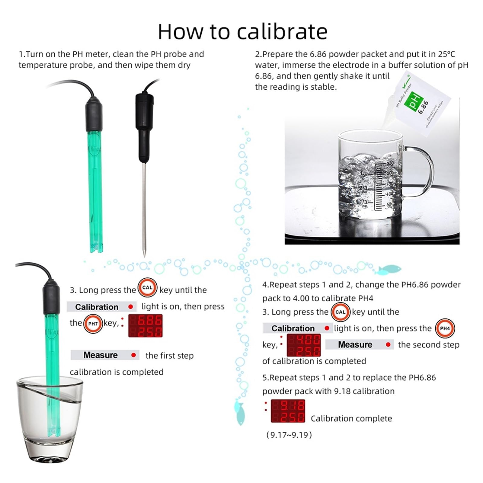 PH/Temp 2 In 1 PH Tester Analizzatore Di Qualità Del'acqua Desktop Calibrazione Automatica Misuratore Di Acidità For Laboratorio Pelle Acquario Piscina