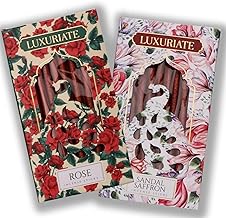 LUXURIATE Bambooless Incense Rose Sandal Agarbatti Pack of 2 (40 Sticks) | Natural Herbal Incense Organic Incense, Puja Agarbatti | Premium Incense