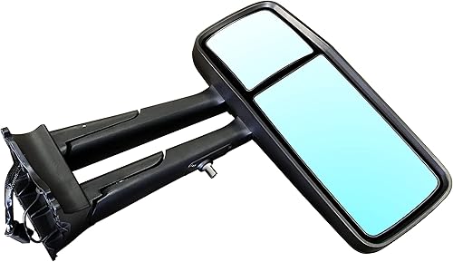FIT KENWORTH T680 T880 - Espejo de puerta izquierdo para el lado del conductor, negro para modelos 2014, 2015, 2016, 2017, 2018, 2019, 2020 y 2021