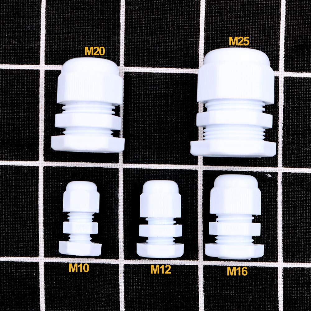 Namvo Lot de 100 presse-étoupes étanches IP68 réglables en nylon M10 x 1,5