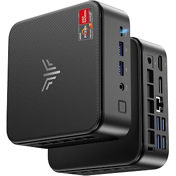 NiPoGi Mini PC 32GB DDR4 1TB SSD AMD Ryzen 7 7730U up to 4.5GHz 8C/16T Micro Desktop Computer for Office/Home Cinema/Meeting/Business/Trip Wifi6/Bluetooth5.2/DP+HDMI+USB-C  Better than 7430U