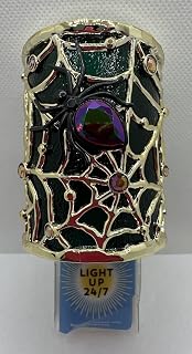 Purple Belly Spider in Web Nightlight WallFlower Plug-in Light up 24/7