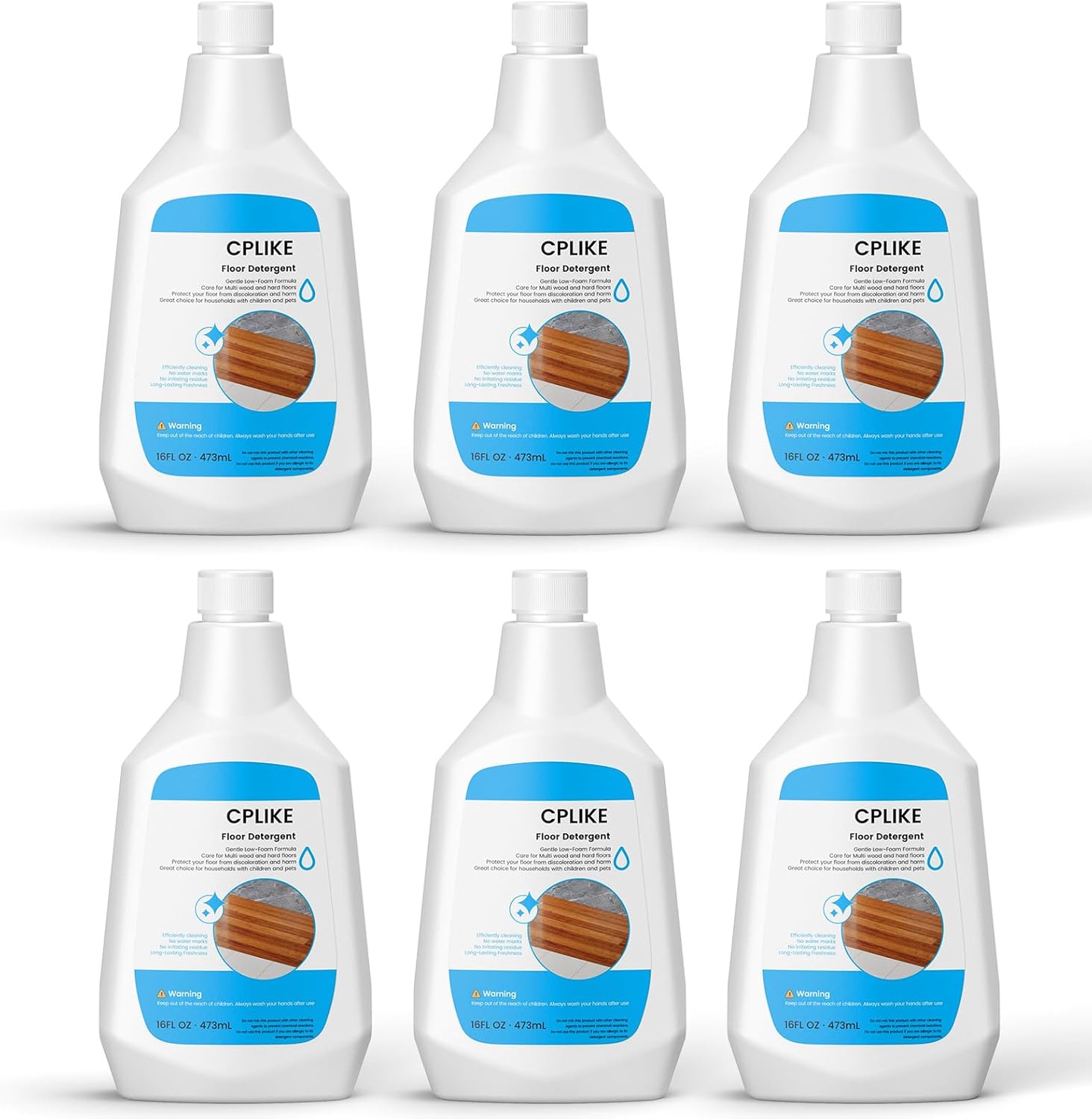 Floor Cleaning Solution Compatible with iRobot Roomba 100, 200, 400, 500 Combo Series Vacuum & Mop Robot, Combo i5, i5+, j5, j5+, j7+, j9+, Essential & Braava Jet 240, Multi-Surface Hard Floor, 6 Pack
