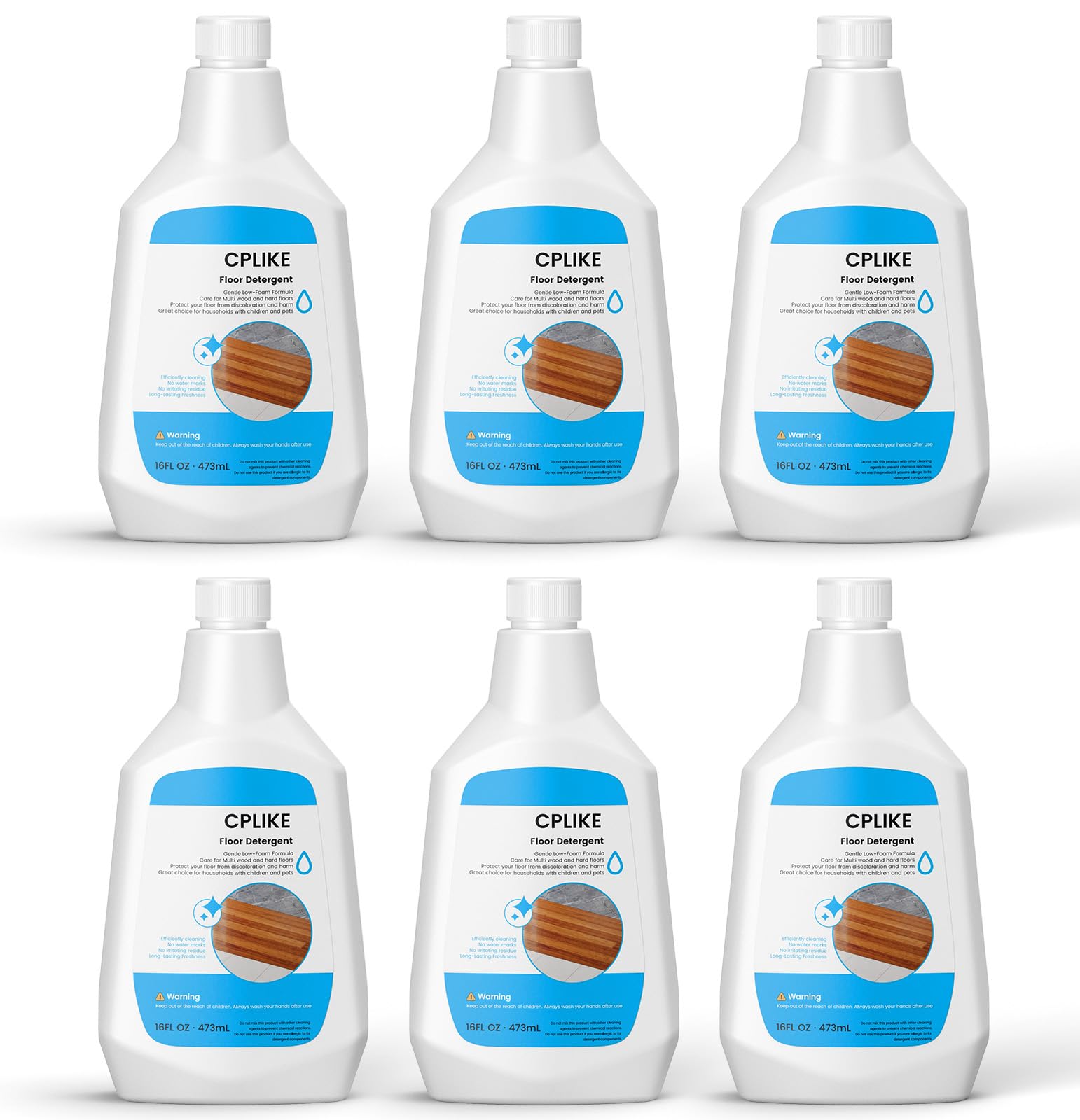 Multi-Surface Hard Floor Cleaner Concentrate for Combo i5, i5+, j5, j5+, j7+, j9+, Braava Jet, 6 Pack Floor Cleaning Solution for iRobot Roomba 100 200 400 500 Vacuum Mop Robot