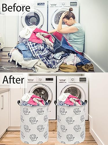 Miniatura 4 de ESSME - Cesta de almacenamiento grande, de tela con asas, plegable, para la ropa, el hogar, como regalo, organizador de juguetes