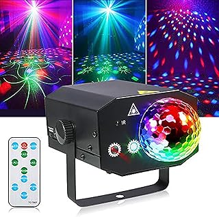 Party Lights Disco Ball Light Litake DJ Disco Strobe Stage Rave Lights Sound Activated with Remote for Parties Club Halloween Christmas Birthday Wedding Home Decor