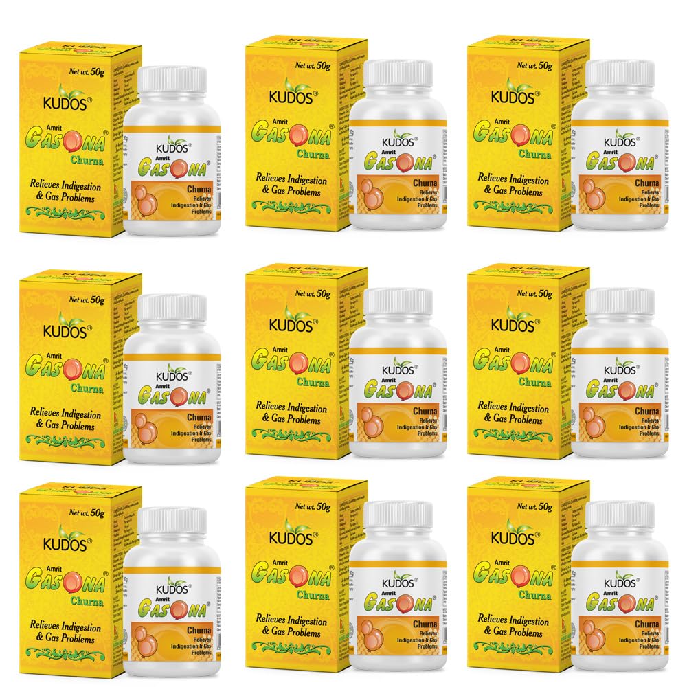 Amrit GASONA Churna ( Relives Indigestion & gas Problems ) 50g x 9 Pack